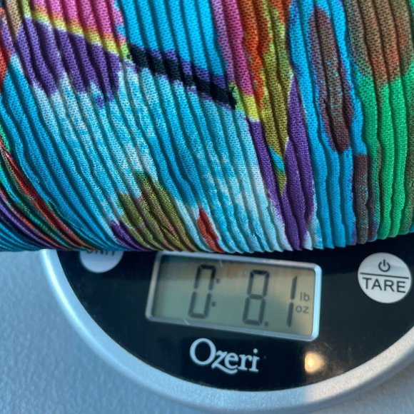 Y2K Elysse 26 Micro Pleat Abstract Blouse Shirt‎ Womens Large L Colorful Dolman - Picture 8 of 10